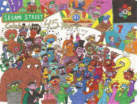 Sesame Street's 45th Anniversary by greenth1ng on DeviantArt