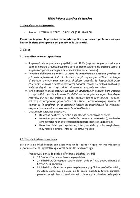 Tema Mio Apuntes Penal Parte General A O Preparacion