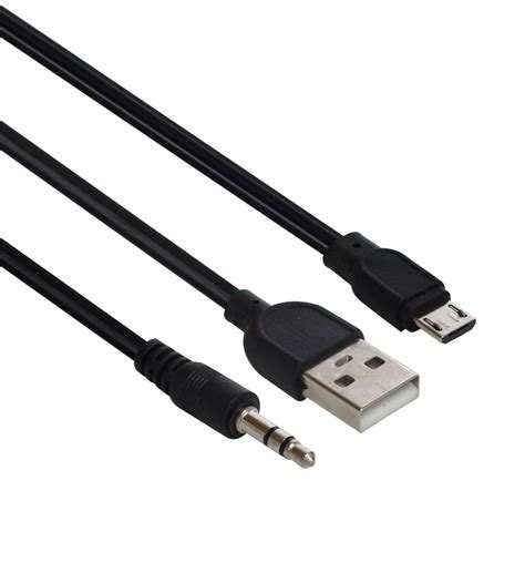 Paquete De Cables Usb A Auxiliar Mm Y Micro Usb De Cm