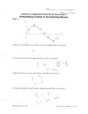 Uniformly Accelerated Motion Model Worksheet 1