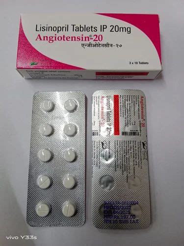 Lisinopril Tablets 20 Mg At Rs 125 Stripe Lisinopril Tablet In Nagpur