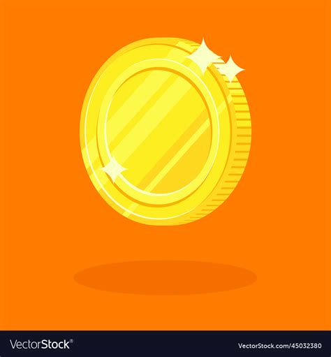 Cartoon icon gold coins rotate Royalty Free Vector Image