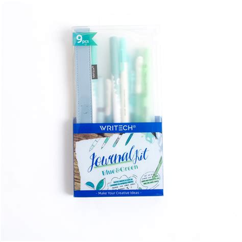 Writech Journal 9pen Kit Green And Blue