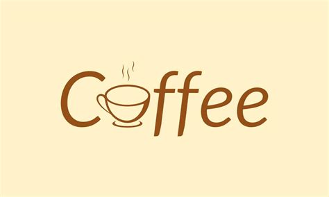 Coffee Typography Text Logo Design. Coffee Typographic Word Logo Vector ...