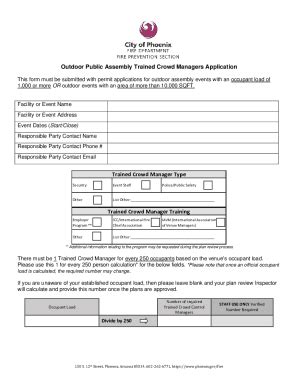 Fillable Online Place Of Assembly Certificate Of Operation Paco