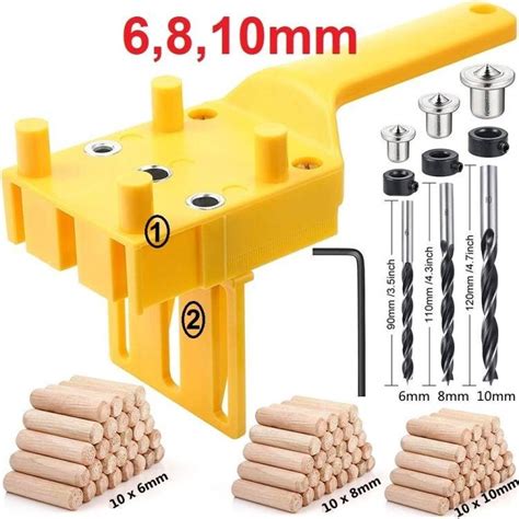 Jual Paket Dowel Jig Set 41pcs Alat Pelubang Dowel Penyambung Kayu