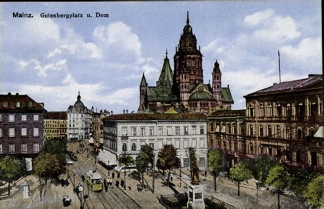 Ansichtskarte Postkarte Mainz Am Rhein Gutenbergplatz Akpool De