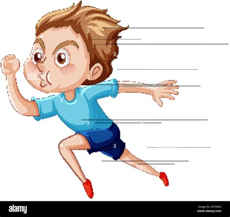 Running boy cartoon character on white background illustration Stock Vector Image & Art - Alamy