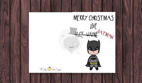 Batman Christmas Card DC Comic Christmas Card Cute Xmas Etsy