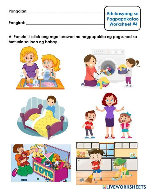 qw aralin  ang mga alituntunin sa aking paaralan activities