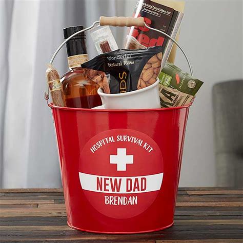 New Dad Survival Kit Personalized Metal Bucket