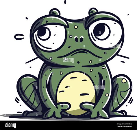 Frog cartoon. Vector illustration of a funny frog. Funny frog Stock ...