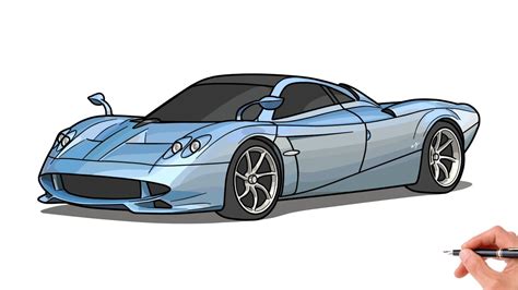 How To Draw A Pagani Codalunga Drawing Pagani Huayra Codalunga 2022