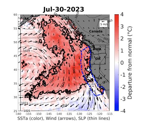 Large Marine Heatwave Reaches Oregon And Washington Coasts Noaa Fisheries