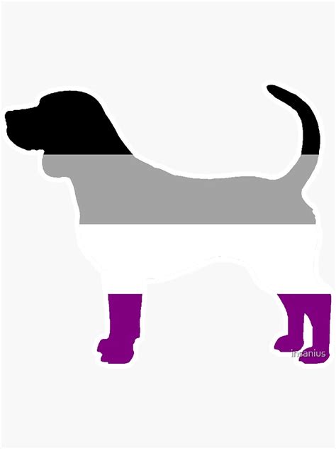 Beagle Asexual Pride Flag Sticker For Sale By Insanius Redbubble