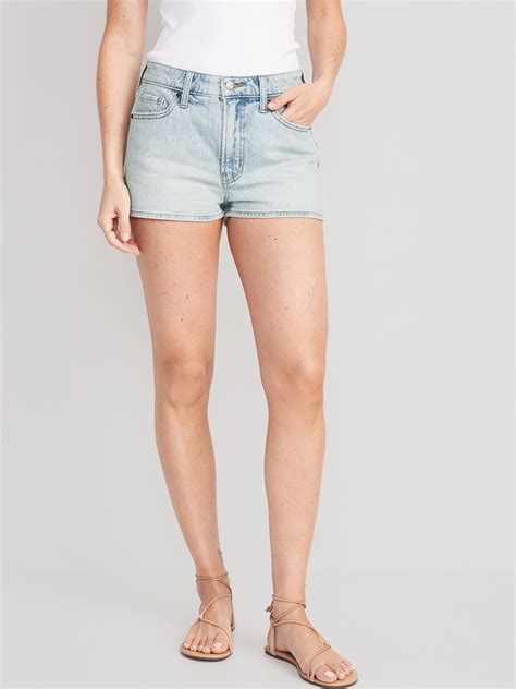 High Waisted Og Straight Super Short Jean Shorts Inch Inseam