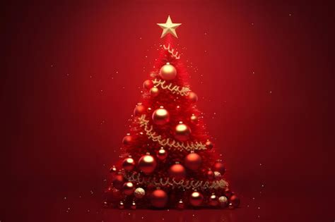 Premium Ai Image Merry Christmas Christmas Tree Decorated With