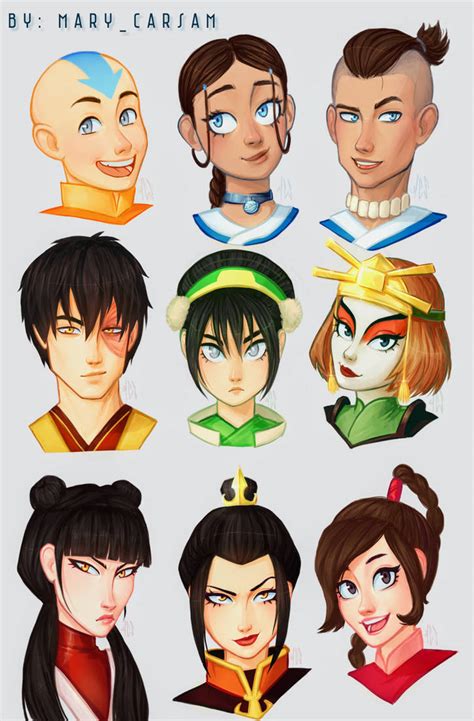 Avatar The Last Airbender (Characters) by MaryCarSam on DeviantArt