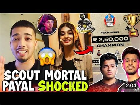 Scout Payal Mortal Shocked GodL Girls Winner YouTube