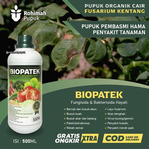 Jual 500 ML BIOPATEK Fungsida Bakterisida Hayati Obat Layu Fusarium