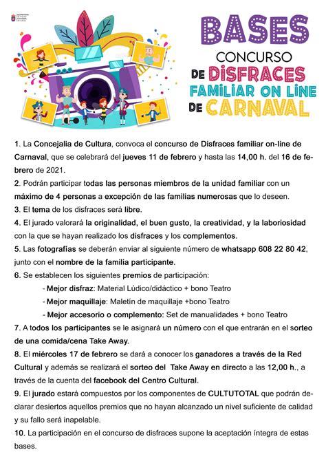 Bases Concurso De Disfraces Familiar On Line De Carnaval