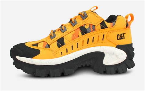 Original Mens Caterpillar Intruder Shoes In Black And Orange