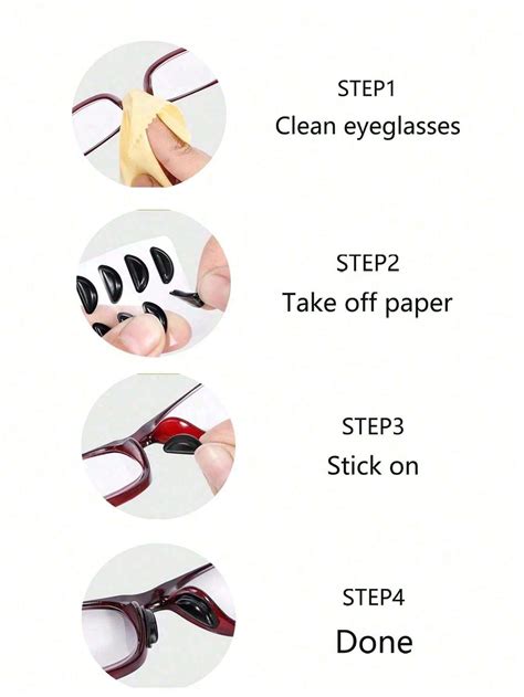 10pcs Anti-Fatigue Eyeglasses Nose Pads, Silicone Nose Pads To Relieve