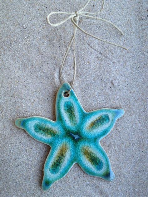 Ceramic Starfish Ornament With Recycled By Twinklethinkpottery