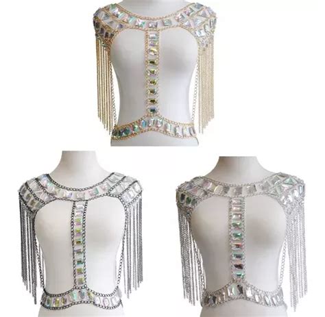 Accesorios De Bikini Sexy Con Cadena Corporal Para Mujer Meses sin interés