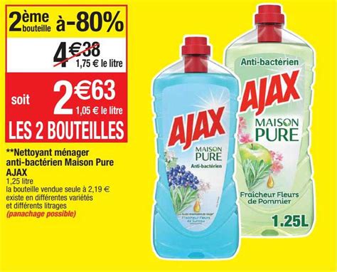 Promo Nettoyant M Nager Anti Bact Rien Maison Pure Ajax Chez Migros