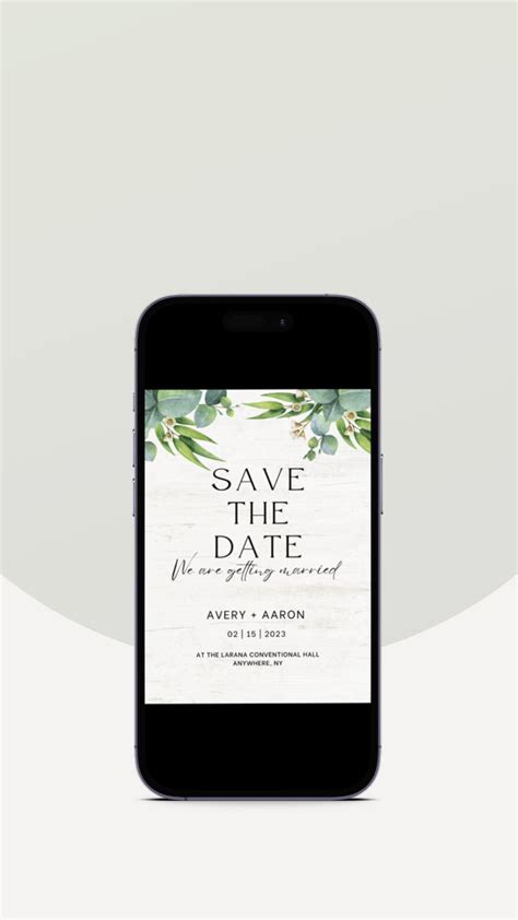 Save The Date Template Editable Save The Date Digital Download Rustic