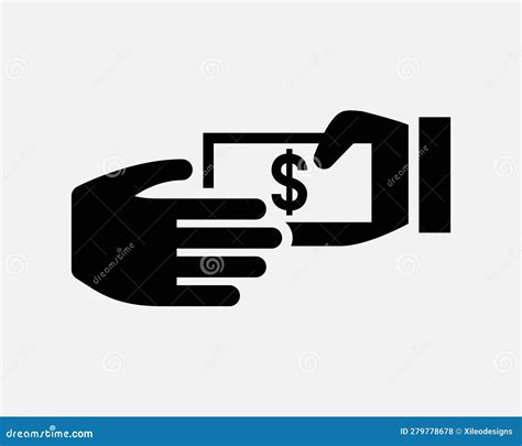 Cash Payment Icon. Finance Pay Money Investment Exchange Hand Bank ...