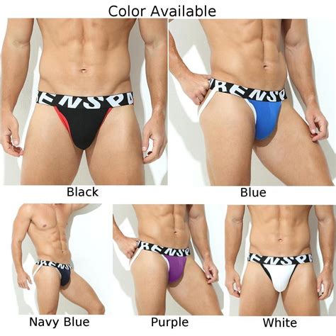 Jolies slives Jockstrap pour hommes avec string gonflé et poche gay