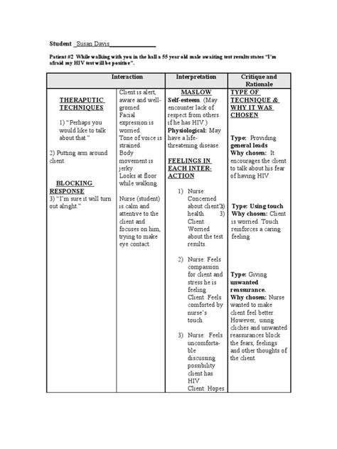 Process Recording Doument 1 Pdf Nursing Nonverbal Communication