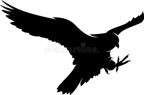 Flying Eagle Silhouette stock illustration. Illustration of abstract ...