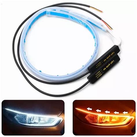 Cm Par Tira Led Drl Flexible Direccional Secuencial Auto Meses Sin