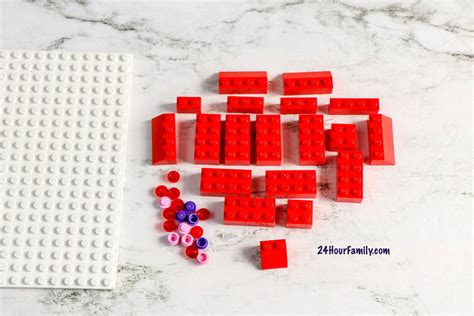 How to Build a LEGO Heart - 24hourfamily.com