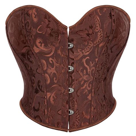 Chcnhac Corset Lingerie For Women Floral Pleated Trim Renaissance Corset Vintage Satin Lace Up