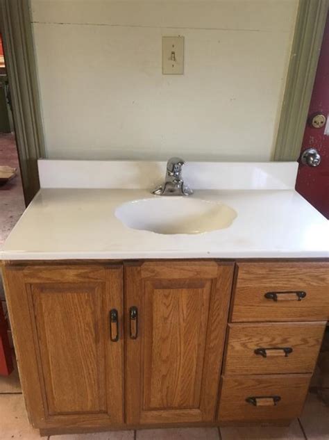 One Piece Bathroom Vanity Tops Swanstone Cv Contour One Piece