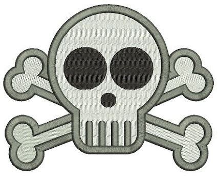 Cute Skull and Bones Digitized Machine Embroidery Design Filled Patter – Embroiderymonkey