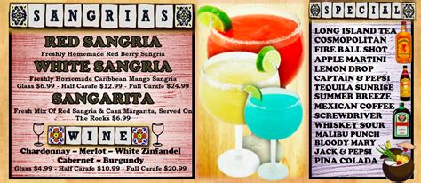 Drinkmenu Fajita Grande