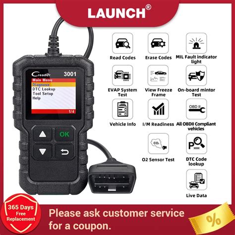 Launch X431 Cr3001 Full Auto Obd2 Creader Scanner 3001 Code Reader Obdiieobd Car Diagnostic