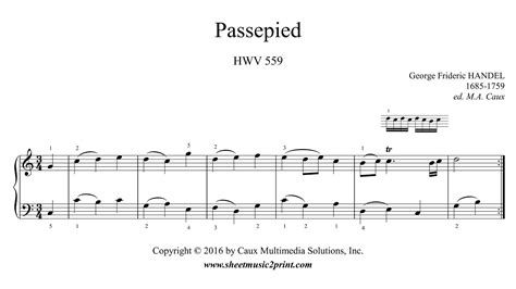 Handel Passepied In C Major Hwv 559 Youtube