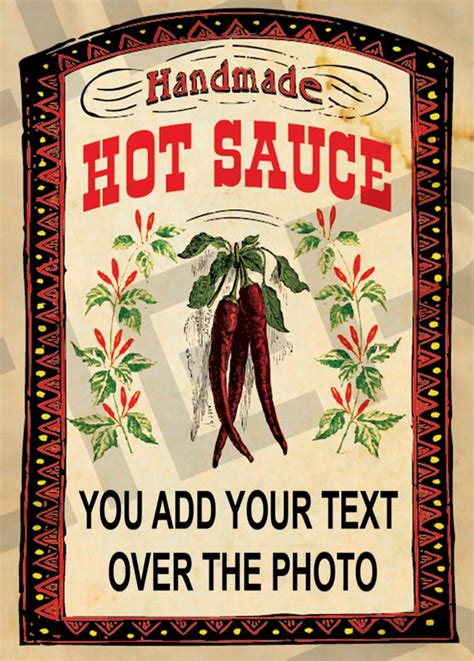 Hot Sauce Labels Templates