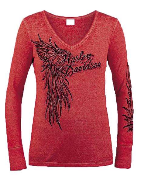 Harley Davidson Women S Statuesque T Shirt Long Sleeves In