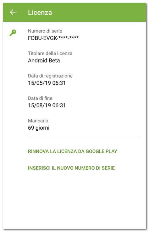 Rinnovo Della Licenza