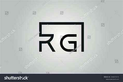 Rg R G Logo Design Black Stock Vector (Royalty Free) 2196373171 ...