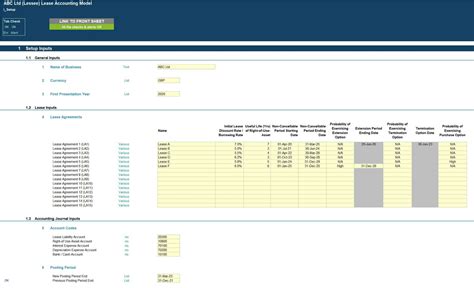 Ifrs Lease Accounting For Lessee Excel Calculation Model