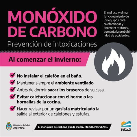 Recomendaciones para evitar la intoxicación por Monóxido de Carbono