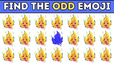 Test Your Eyes By Spotting The Difference Odd One Out Puzzle Find The Odd Emoji Quizzes